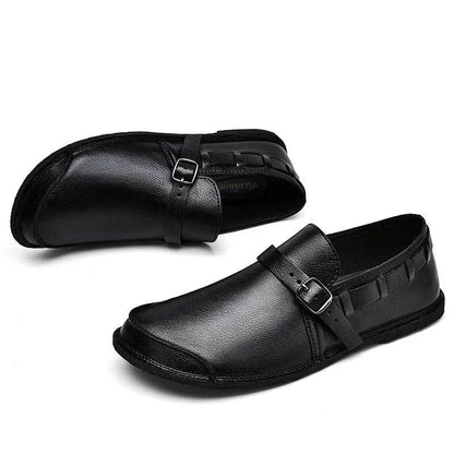 British Style Men Loafers Male Comfortable Dress Genuine Leather Men Casual Flats Non-Slip Mens Moccasins Classic Slip on Shoes - Touchy Style