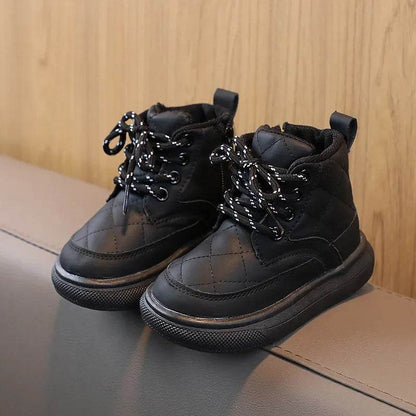 2024 Fashion Plaid Autumn Baby Girl Shoes Boys Ankle Boots Flexible Thick Bottom Children Snow Boots New Kids Winter Shoe G06253 - Touchy Style