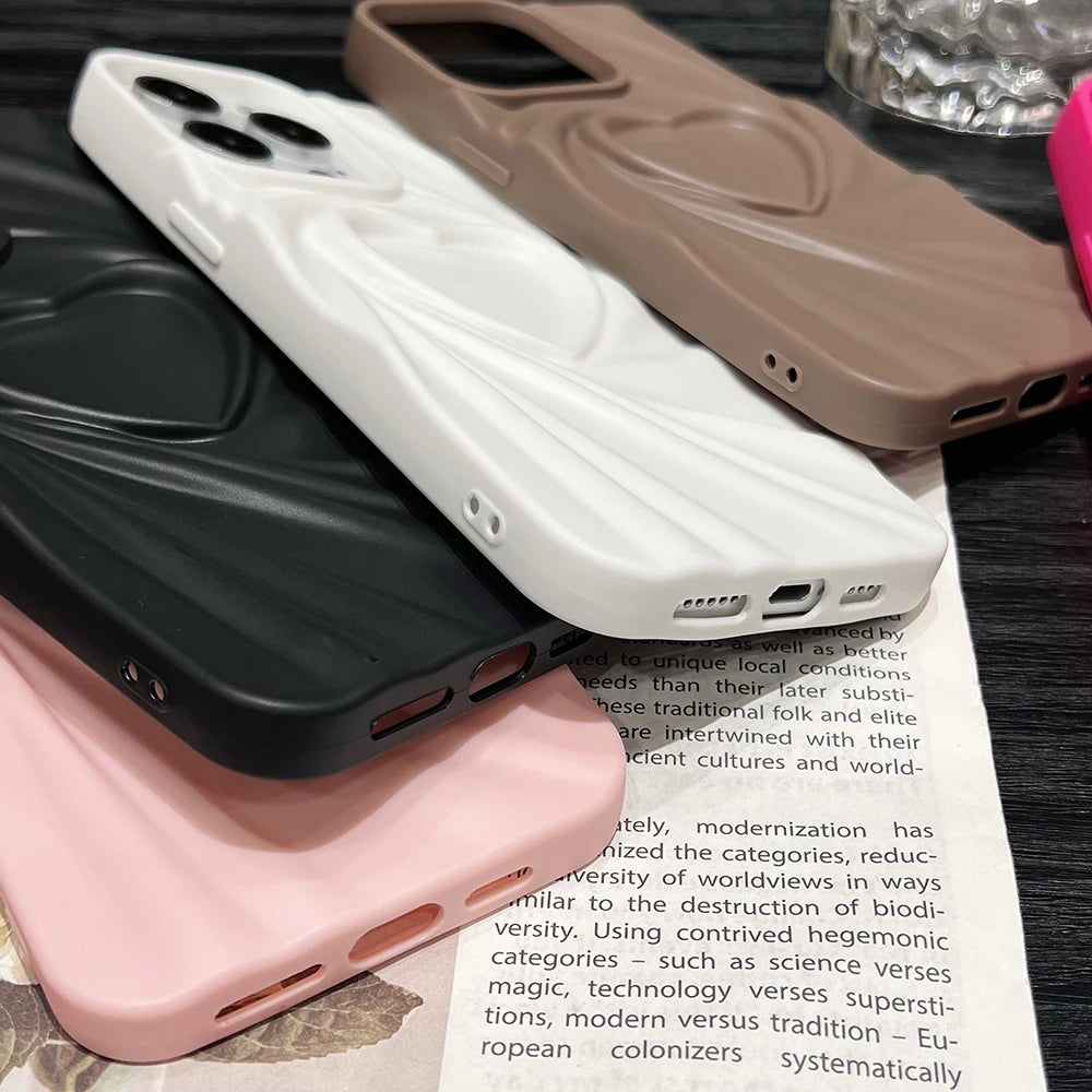 Cute Phone Cases For iPhone 11, 12, 13, 14, 15 Pro, or 16 Pro Max - Candy Heart Pattern - TSP519