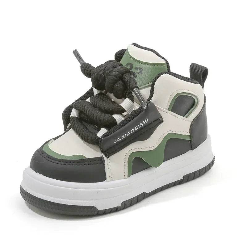 Trendy Basktball Shoes for Children Durable Non-slip High Top Mix Color tenis Shoes Kids Student Flat Heel Sport Sneakers G10301 - Touchy Style