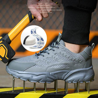 Breathable Safety Shoes For Men Women Summer Work Shoes Sneakers Puncture-Proof Indestructible Shoes Protective Boots Security - Touchy Style