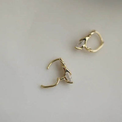 925 Sterling Silver Fashionable Chain Delicate Zircon Earrings for Women High Quality Simple Party Jewelry - Touchy Style