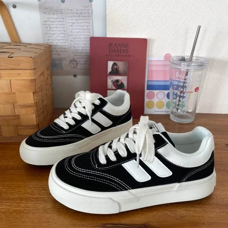 Autumn New Style Red Thick Sole Canvas Shoes Leisure Fashion Women&
