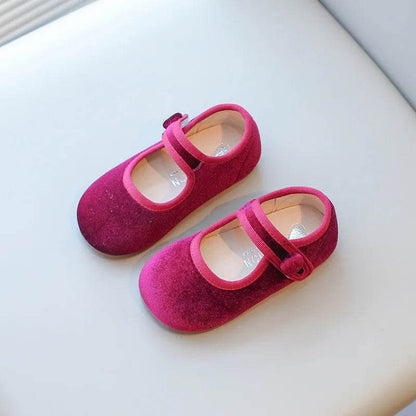 New Kids Leather Shoe Solid Color Versatile Princess Childrens Flats Fashion Causal Black School Girl Shoes Spring Autumn H04031 - Touchy Style