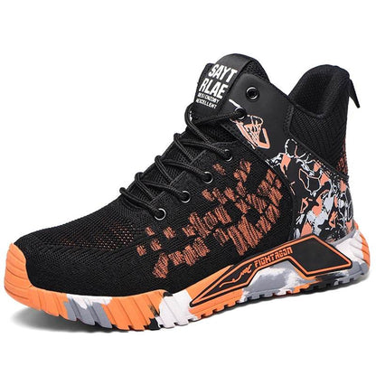 Fashion 2024 Men Work Safety Boots Anti-smash Anti-puncture Work Sneakers High Top Safety Shoes Men Indestructible Work Boots - Touchy Style
