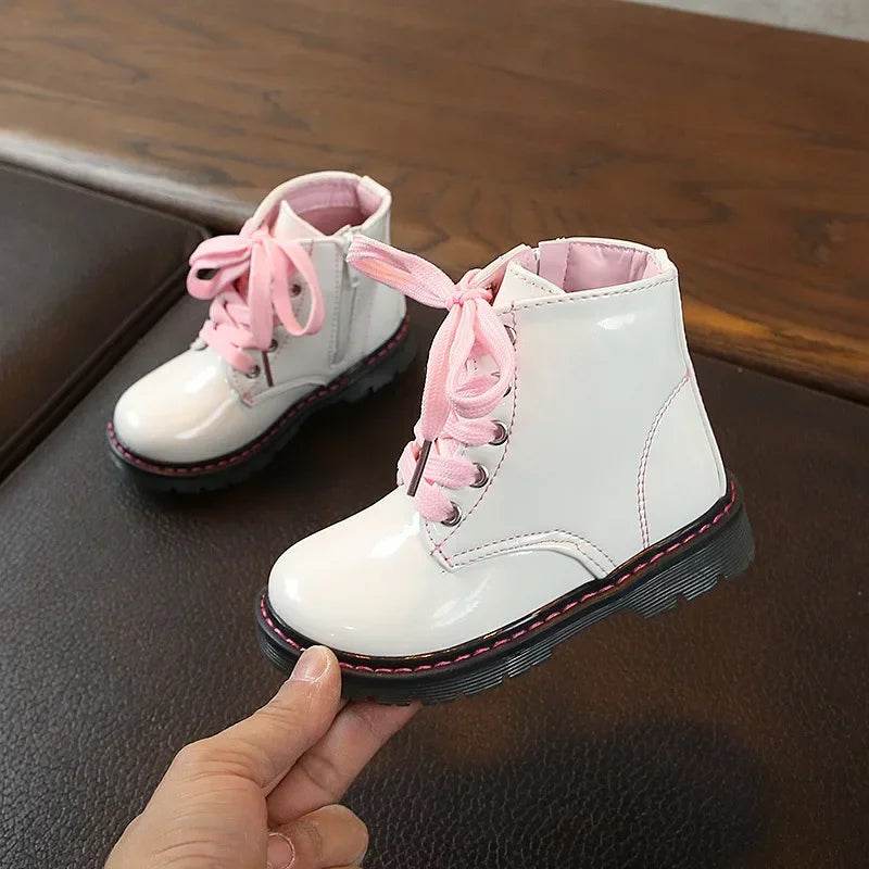 2024 Fashion Autumn Kids Boots PU Leather Boot New Spring Children&
