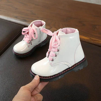 2024 Fashion Autumn Kids Boots PU Leather Boot New Spring Children&