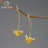 Lotus Fun 18K Gold Night-Blooming Cereus Flower Long Dangle Earrings for Women 925 Sterling Silver Original Luxury Fine Jewelry - Touchy Style