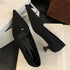 Fashion Flock Pumps Slides Shallow Casual Pointed Toe Ladies Heels Shoes Elegant Women Heeled Shoes Female Slip On Footwear - Touchy Style