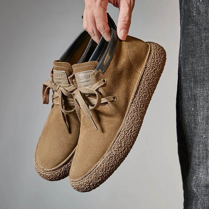 Men Shoes 2024 High Top Sneakers Casual Shoes Fashion Mens Tooling Shoes Retro High Quality Genuine Leather Men Shoes Elegantes - Touchy Style