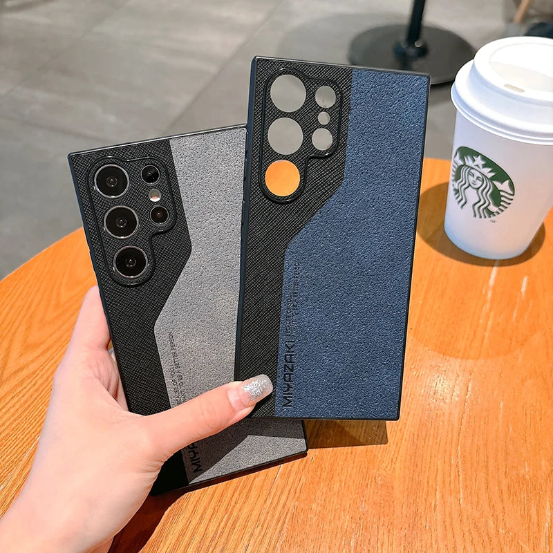 Double Color Leather Phone Case For Samsung Galaxy A35 A36 A52 A53 A54 A55 A56 A72 A73 Shockproof Bumper Fashion Phone Cover