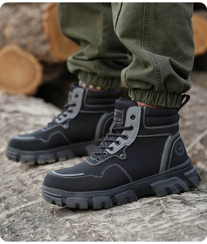 Lightweight Men Boots Steel Toe Shoes Work Sneakers Safety Boots Men Anti Scalding Welding Boots Puncture-Proof Protective Shoes - Touchy Style