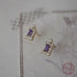 925 Sterling Silver Plated 14K Gold Purple Shiny Zircon Geometry Earrings for Women French Elegance Romance Jewelry - Touchy Style