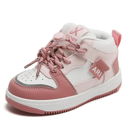 High Top Children Sneakers Anti-slippery Boys Basketball Shoes Flat Heel Super Cozy Girl Hiking Shoes Kids Platform Boots F08313 - Touchy Style