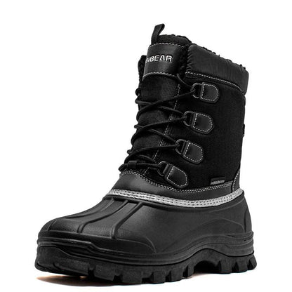 HOBIBEAR Mens Snow Boots Insulated Waterproof Winter Boots Outdoor Warm Lace Up Mid Calf Duck Boots - Touchy Style