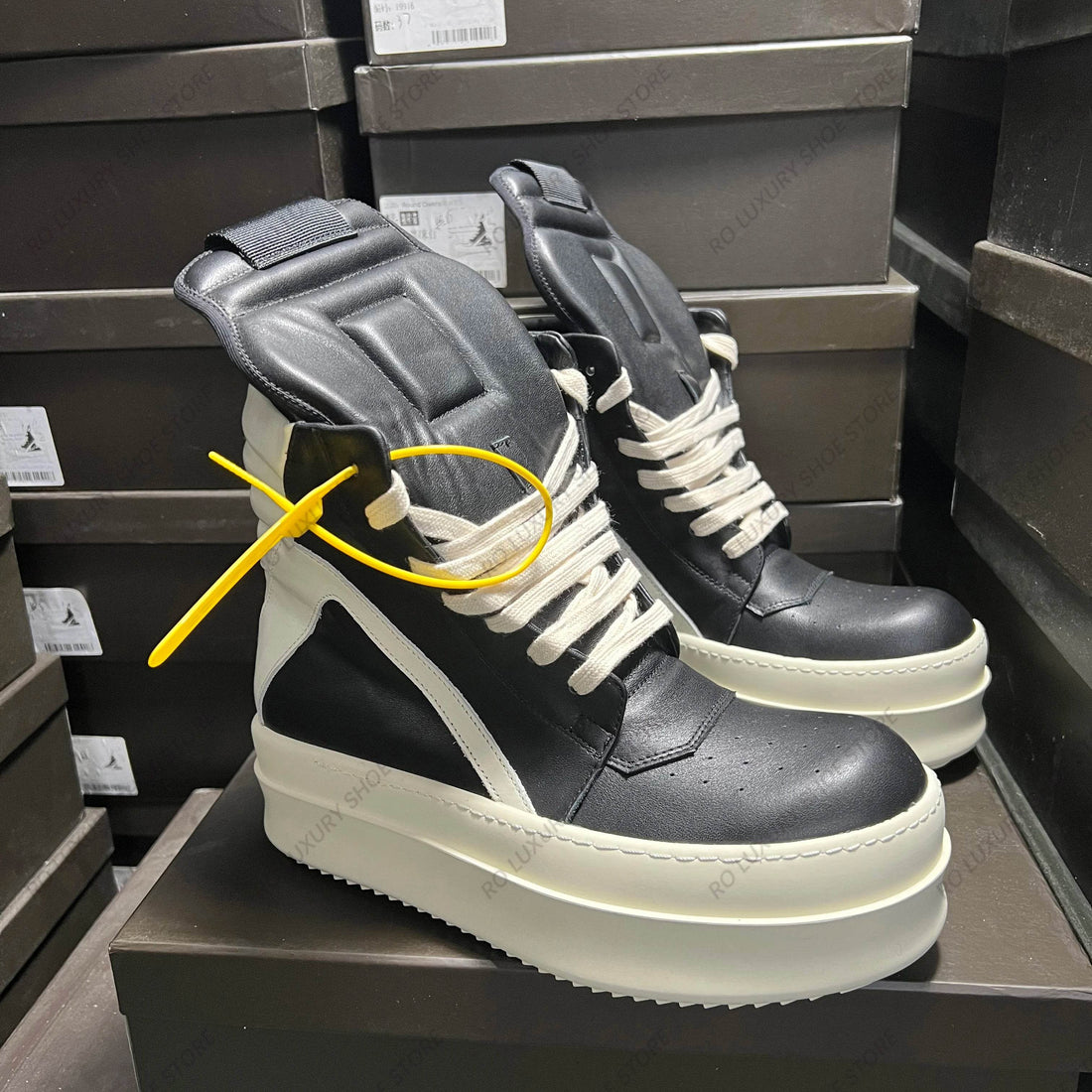 Round Designer Women Ankle Boot Platform 6cm Original Casual Luxury Girl Dress Geobasket Black Leather Zip Flat Street Shoe - Touchy Style