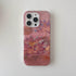 Cute Phone Cases For iPhone 16, 15, 14, 13 Pro Max - Pink Translucent Glittering Lotus Flower Back Cover with Wrist Chain - PC5430 - Touchy Style