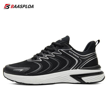 Baasploa Men Running Shoes Lightweight Sport Shoes Mesh Breathable Men Casual Walking Sneakers Non-Slip Outdoor Male Lace-Up - Touchy Style
