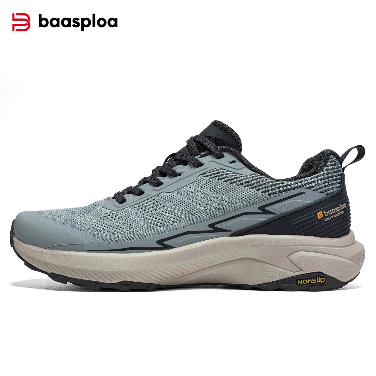 2024 New Baasploa Men Shoes Mesh Surface Breathable Outdoor Shoes Lightweight Comfortable Casual Non-slip Wear Shoes For Men - Touchy Style