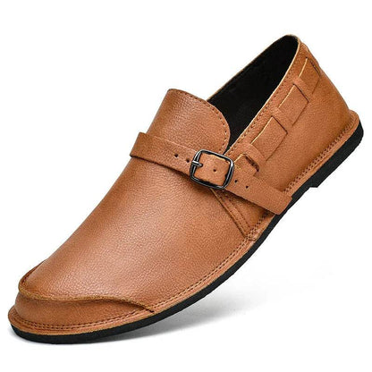 British Style Men Loafers Male Comfortable Dress Genuine Leather Men Casual Flats Non-Slip Mens Moccasins Classic Slip on Shoes - Touchy Style