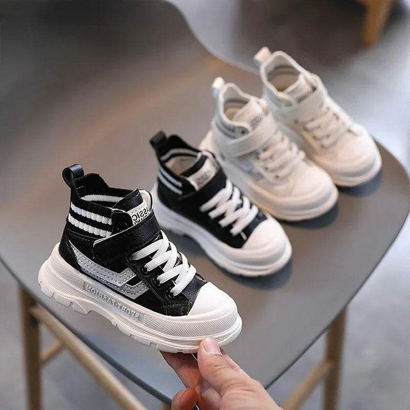 Kids Shoes Classic Stripes Sneakers Baby Boys Girls Running High Top Shoes Handsome Boys Children&