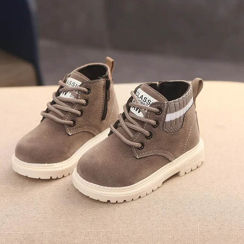 2 Style Inside Material Plush Kids Winter Boots Cotton Fabric Spring Autumn Children Shoes Baby Toddler Boys Girls Boots C10012 - Touchy Style