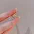 French Exquisite Small Zircon Water Droplet 925 Sterling Silver Plated 14K Gold Earrings for Women Wedding Party Jewelry - Touchy Style