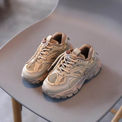 White Chunky Sneakers Children Platform Sport Shoes Girls 2024 Height Increase Shoes Boys Black Khaki Wedge Heels Sneaker F06174 - Touchy Style