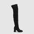 New Winter Zipper Women Over-the-Knee Boots Fashion Flock Square Heel Shoes Thigh High Long Botas De Mujer - Touchy Style