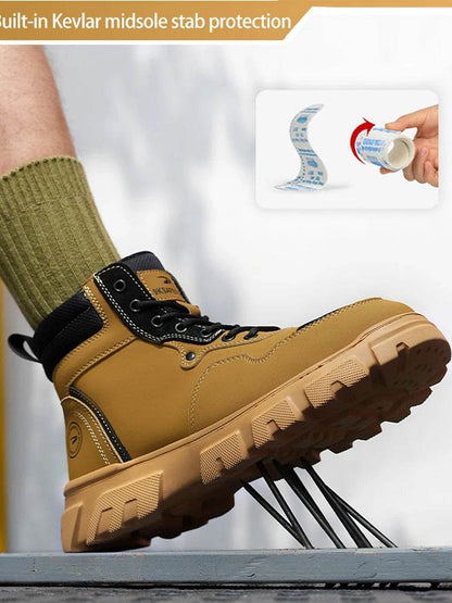 Lightweight Men Boots Steel Toe Shoes Work Sneakers Safety Boots Men Anti Scalding Welding Boots Puncture-Proof Protective Shoes - Touchy Style