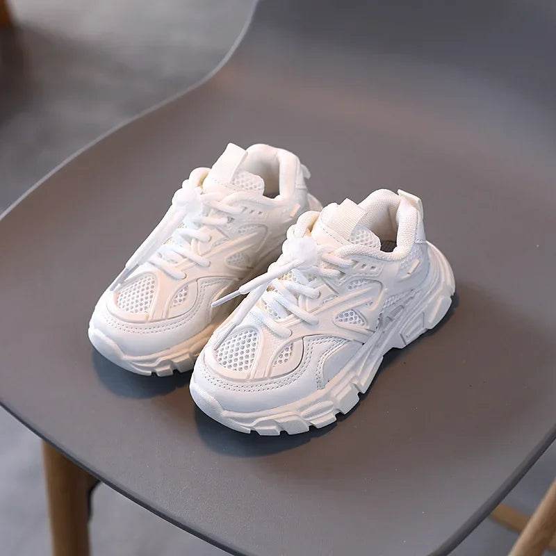 White Chunky Sneakers Children Platform Sport Shoes Girls 2024 Height Increase Shoes Boys Black Khaki Wedge Heels Sneaker F06174 - Touchy Style