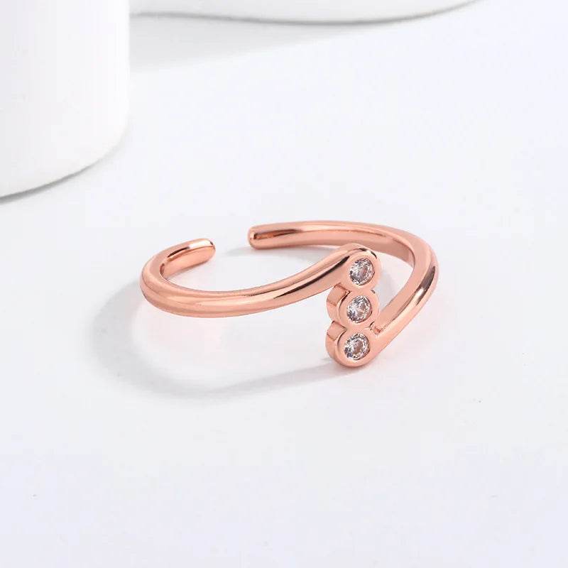 PANJBJ 925 Sterling Silver Love Heart Ring for Women Chain Overlapping Hollow Out Design Finger Jewelry Gift Dropshipping - Touchy Style