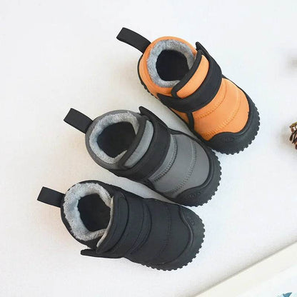 2024 Winter Kids Snow Boots Infant Baby Girl Shoes Cotton Plush Warm Toddler Sneakers Fashion Boys Short Boots Non-Slip E09292 - Touchy Style