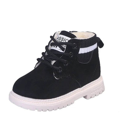 2 Style Inside Material Plush Kids Winter Boots Cotton Fabric Spring Autumn Children Shoes Baby Toddler Boys Girls Boots C10012 - Touchy Style