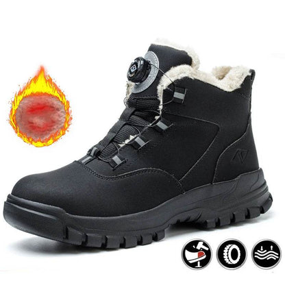 Rotating Buttons Work Boots Men Steel Toe Shoes Safety Boots Puncture-Proof Protective Shoes Waterproof Indestructible Shoes New - Touchy Style