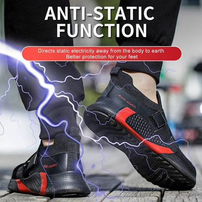 Lightweight Comfort Safety Shoes Men Steel Toe Work Shoes Sneakers Anti-smashing Steel Toe Shoes Indestructible Safety Boots - Touchy Style