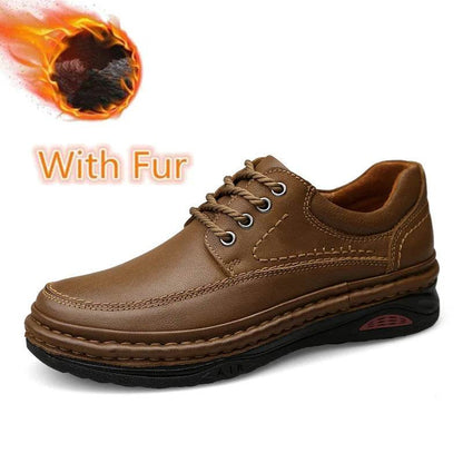 Luxury Brand Mens Casual Shoes Genuine Leather Men Business Flat Top Quality Male Oxford Shoes Handmade Breathable Walking Shoes - Touchy Style