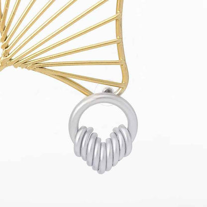 Drop Earrings Charm Jewelry - Round Geometry - GTLE9409 - Touchy Style