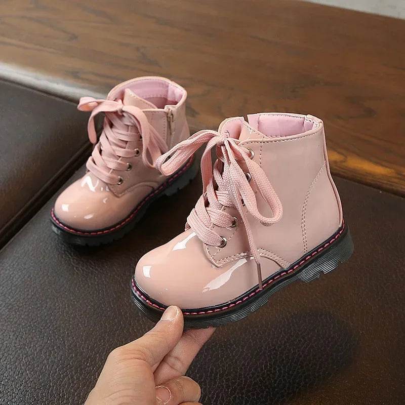 2024 Fashion Autumn Kids Boots PU Leather Boot New Spring Children&
