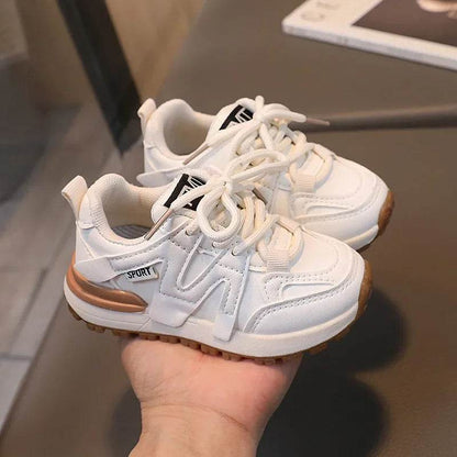Children Shoes Platform Sneakers New Arrivals Casual Dad Sneaker for Girls Soft Bottom Leather Boys Running Shoes School G09183 - Touchy Style