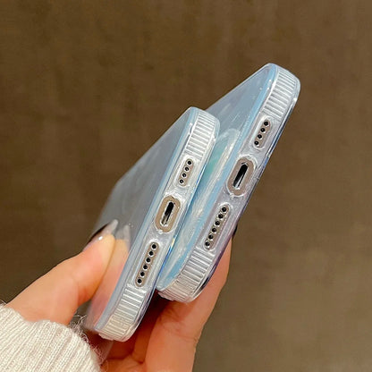 حافظات هواتف لطيفة لطرازات iPhone 15 و14 و13 و12 Pro Max و11 Pro - نمط ريش متدرج بالليزر - TSP522