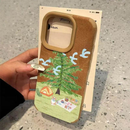 Cute Phone Cases For iPhone 11, 12, 13, 14, 15, 16 Pro Max, 11 Plus, XS, X, XR - Drive Travel Landscape Pattern - Leather Bumper Cover - Touchy Style