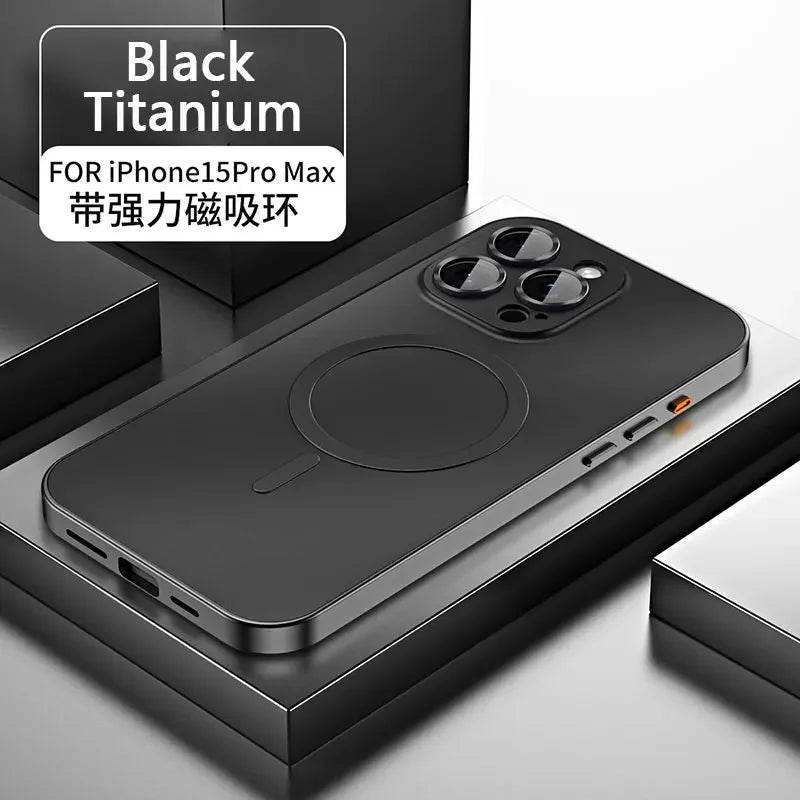 Metal Frame Phone Case For Iphone 13 12 14 15 16 Pro Max Plus Luxury Aluminum PC Back Panel Phone Cover For IPHON 15 16 Promax - Touchy Style