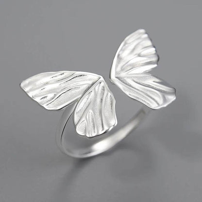 Lotus Fun 18K Gold Adjustable Vintage Butterfly Dating Rings for Women Gift Real 925 Sterling Silver Luxury Quality Fine Jewelry - Touchy Style