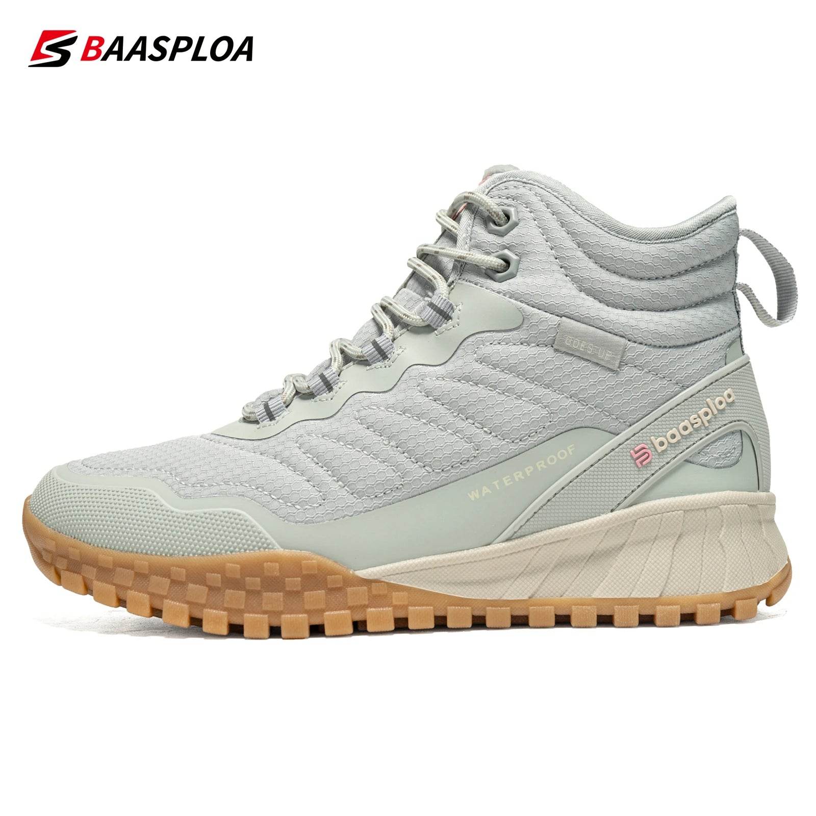 Baasploa Women Cotton Shoes Winter Leather Waterproof Non-Slip Comfortable Warm Plush New Women Outdoor Snow Ankle Boots - Touchy Style