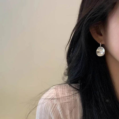 PANJBJ 925 Sterling Silver Fold Texture Hoop Earring for Women Irregular Hip Hop Cool Trend Jewelry Party Gift Dropshipping - Touchy Style