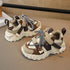 New Arrival Children Sneakers Pretty Silhouette Girl Running Shoes Pink Black Khaki Trendy Kids Shoes Boys Training Shoes G09212 - Touchy Style