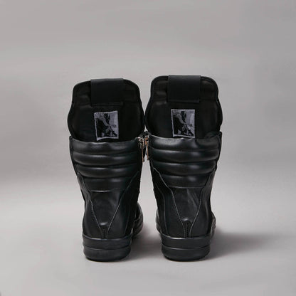 Brand Men Shoe Casual High Top Women Sneaker Quality Black Leather Geobasket Fashion Thick-sole Roman Zip Luxury Ankle Boot - Touchy Style