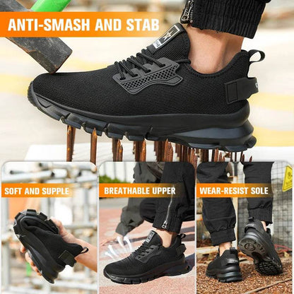 2024 Lightweight Men Safety Shoes Steel Toe Cap work Sneakers Men Protective Shoes Anti-smash Anti-puncture Indestructible Shoes - Touchy Style