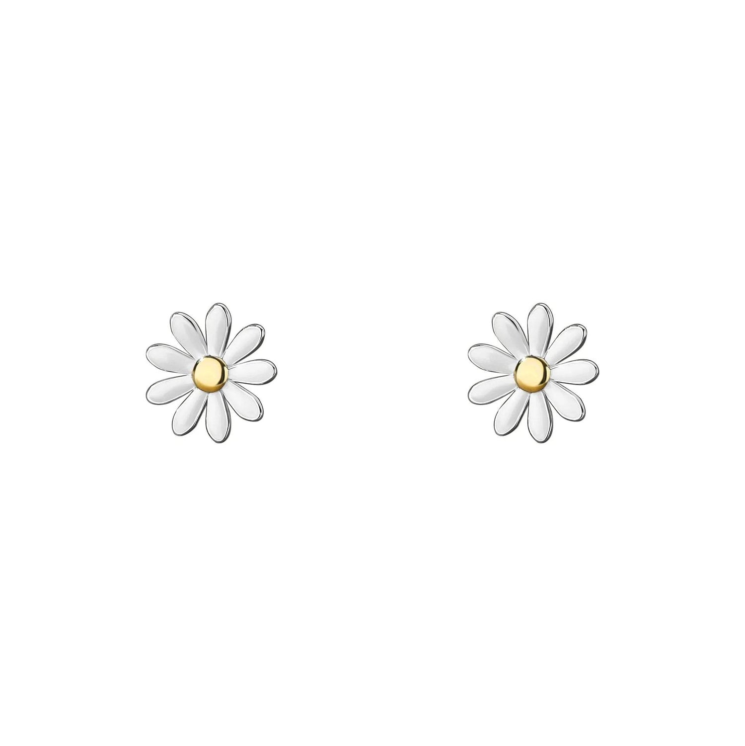 925 Sterling Silver Small Daisy Flower Drop Glue Stud Earrings for Women Simple Temperament Jewelry Accessories - Touchy Style